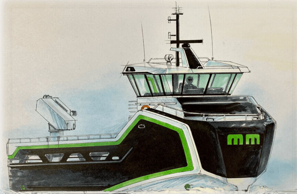 Oppdrettsselskapet Nova Sea har bestilt en nyutviklet arbeidsbåt av typen FollaPower42 Electric av Folla Maritime. Foto: Folla Maritime.