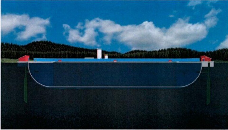 Stadionlaks skal lages i betong og ha et volum på 34 000 kbm. Foto: Stadionlaks.