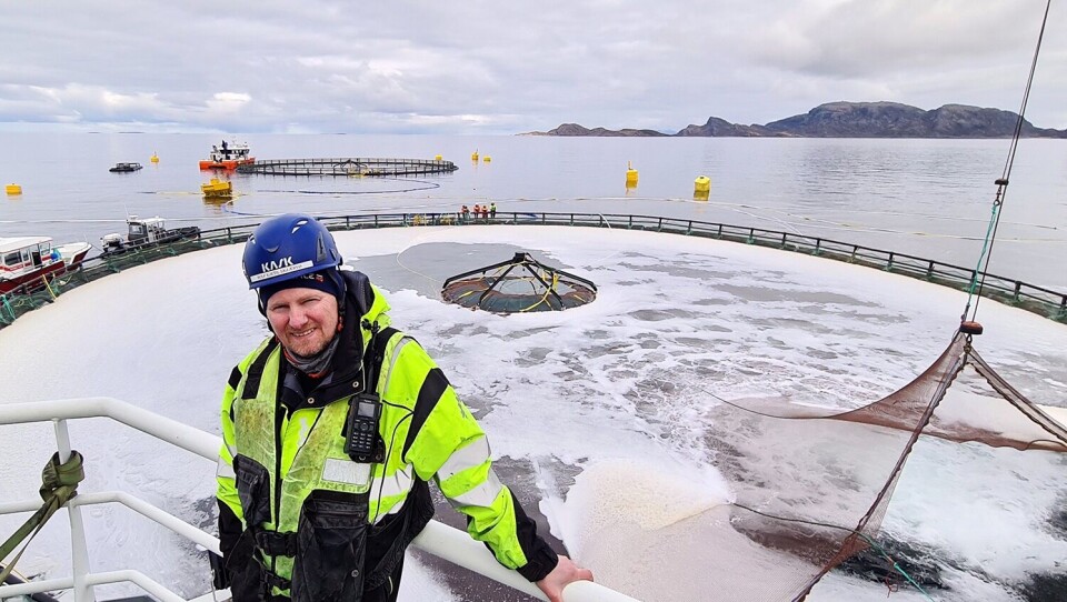 Lokalitetsleder på Otervika, Rolf Skjærvø (SinkabergHansen), er meget fornøyd med at Atlantis nå er full av fisk. Foto: SinkabergHansen/Tom Lysø Lokalitetsleder på Otervika, Rolf Skjærvø (SinkabergHansen), er meget fornøyd med at Atlantis nå er full av fisk. Foto: SinkabergHansen/Tom Lysø
