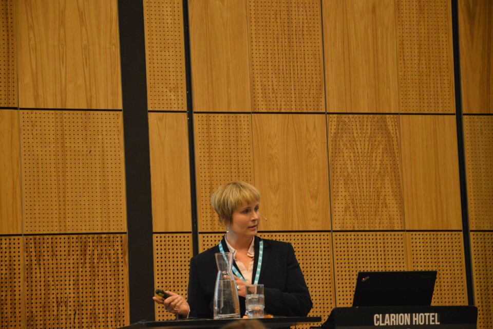 Aina Valland, direktør næringsutvikling of samfunnskontakt, Sjømat Norge. Foto: Katarina Berthelsen. Aina Valland, direktør næringsutvikling of samfunnskontakt, Sjømat Norge. Foto: Katarina Berthelsen.