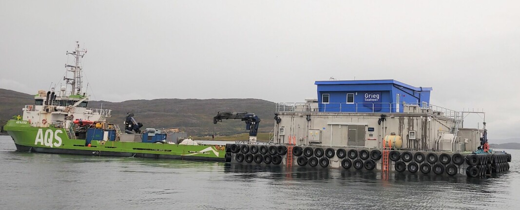 Fôrflåten «Dovregubben» er bygget i betong og skal tilhøre lokaliteten Kleppenes N.