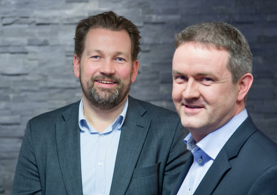 Fra venstre, Petter Frost og Johan Kvalheim. Foto. MSD Animal Health.
