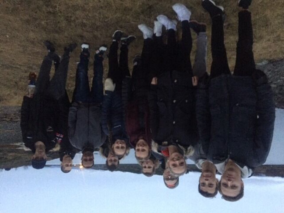 VG2 Akvakultur på Guri Kunna videregående, avdeling Frøya. Foto: Privat. VG2 Akvakultur på Guri Kunna videregående, avdeling Frøya. Foto: Privat.