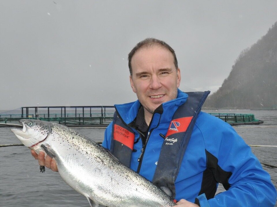 Daglig leder Erik Osland sier løsningen vil redusere kostnadsdrivere innen norsk fiskeoppdrett. Foto: Osland Havbruk.