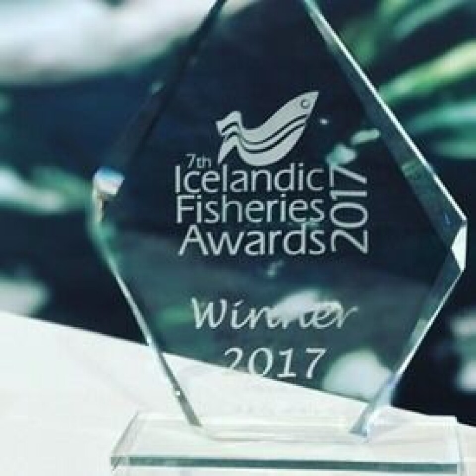 AKVA group delte stand med Egersund EHF. De to selskapene fikk tildelt prisen for beste stand, og mener messen var en suksess. Foto. AKVA Group.