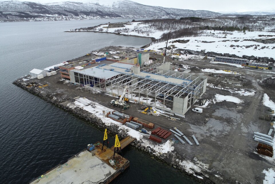 Fra byggingen av produksjonsfabrikken Innovanor til Salmar. Foto: Nor Ingeniør AS