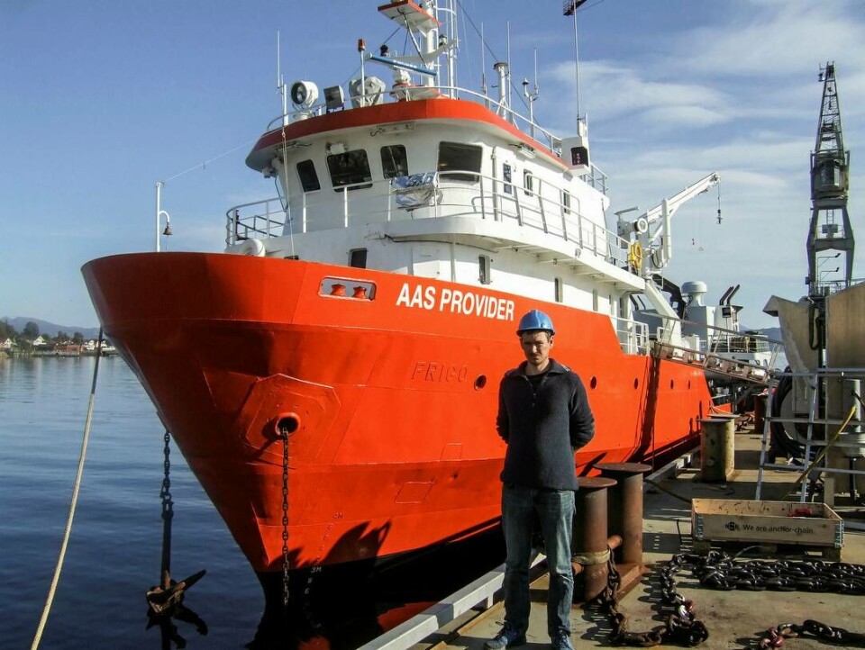 Alexander Aas, daglig leder i Aas Kystservice sier de nå har startet å gjøre serviceoperasjoner med deres nye fartøy Aas Provider. Foto: Aas Kystservice.