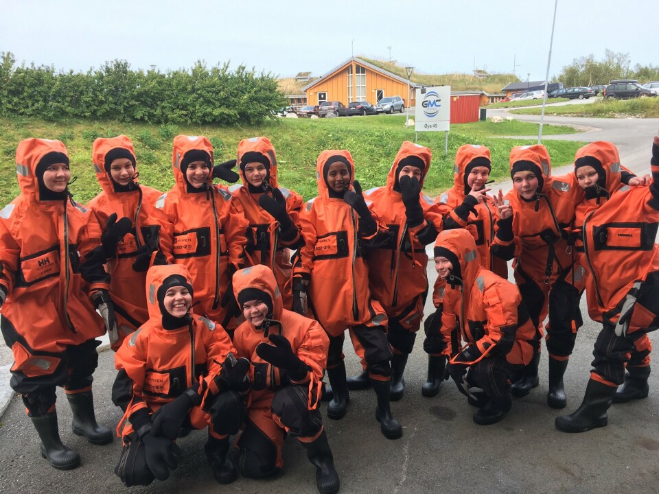 Glade jenter som deltok på Marincamp i 2019. Foto: GIGOK