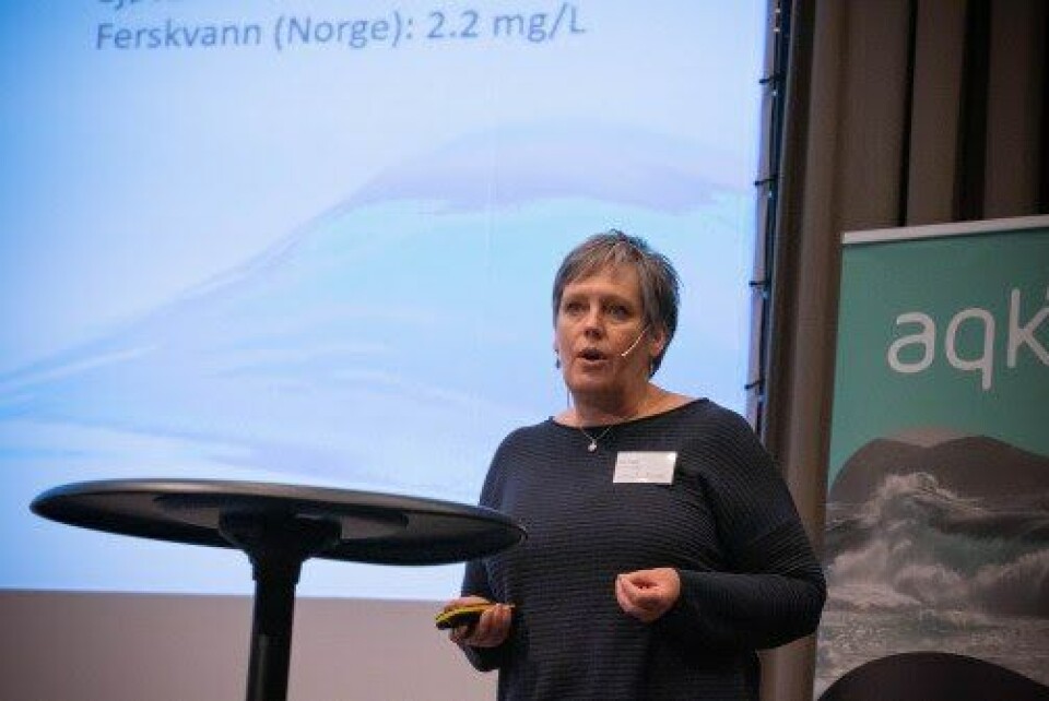 Åse Åtland under Aqkva 2020-konferansen i januar. Foto: Aqkva