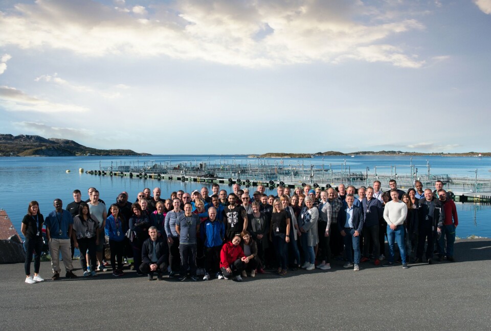Marine Harvest ansatte på Herøy. Foto: Marine Harvest.