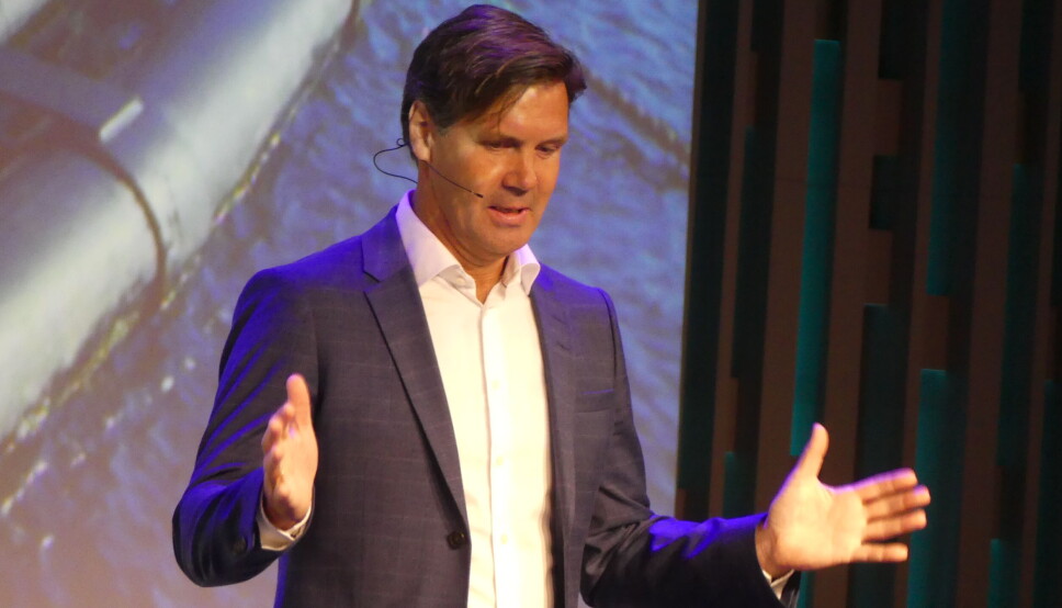 Henning Beltestad, konsernsjef i Lerøy, klarte ikke å skvise plass til finansministeren fredag.