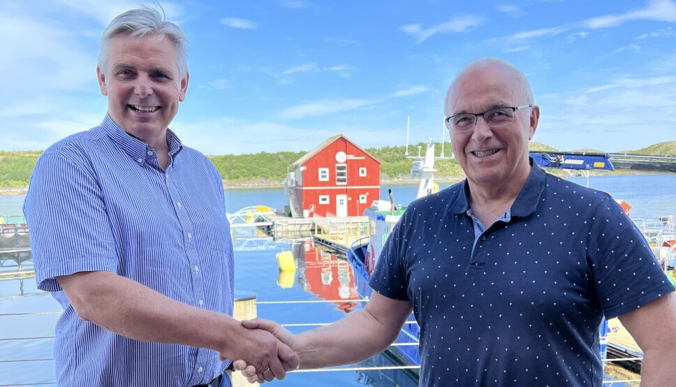 Styreleder Frode Blakstad ( til venstre) som ble valgt på generalforsamlingen og som overtar for Paul Birger Torgnes (til høyre).