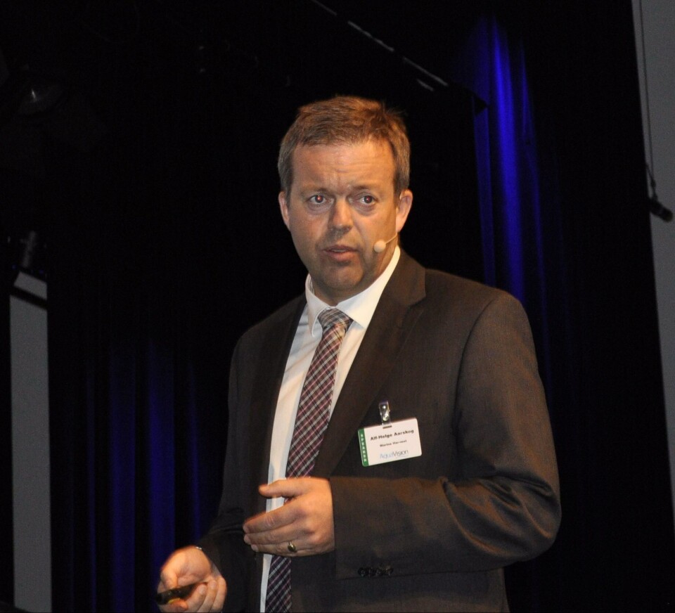 Alf-Helge Aarskog på Aquavision 2016. Foto: Daniella Balin.