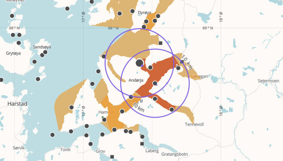 Det er påvist ILA på lokalitet Mjøsund Vest.