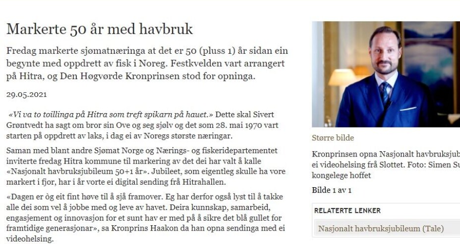 Kronprinsen gratulerte med de 50.