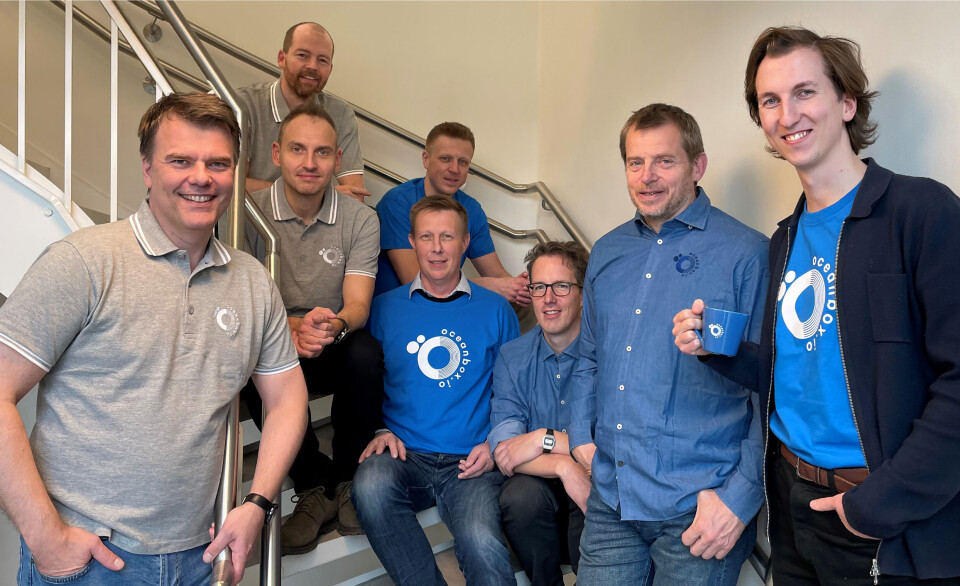 Oceanbox-teamet. Fra venstre: Svenn Hanssen, Kim Daniel Arthur, Stig Rune Jensen, Frank Gaarsted, Jonas Juselius, Radovan Bast, Ole Anders Nøst, Simen Kirkvik.