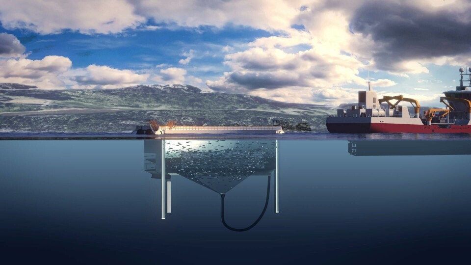 Aquatraz-illustrasjon fra Midt Norsk Havbruk/Midt Norsk Produksjon.