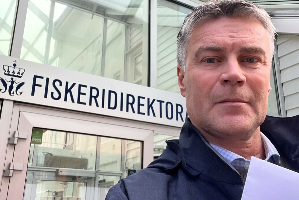 Jan Olav Langeland leverte hevingen av MTB fysisk til Fiskeridirektoratet mandag.