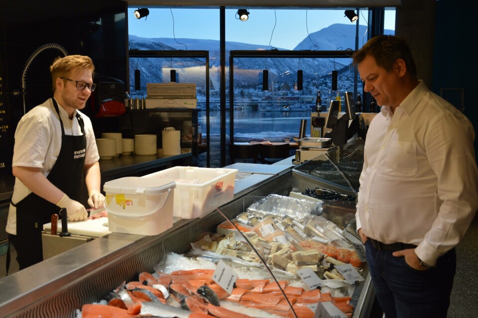 Bjørn-Erik Stabell i Norges Sjømatråd, sier det blir vekst i distribusjon og innovasjon for laks og ørret fremover. Foto: Therese Soltveit.