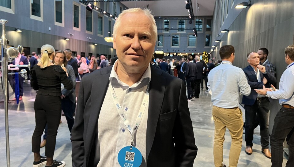 AKVA Group-sjef Knut Nesse på Aquanext i Stavanger. AKVA Group-sjef Knut Nesse på Aquanext i Stavanger.
