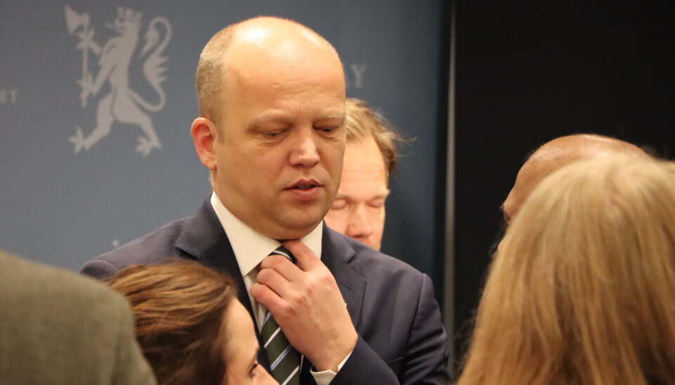 Finansminister Trygve Slagsvold Vedum tar med seg partiet ut av regjeringen.