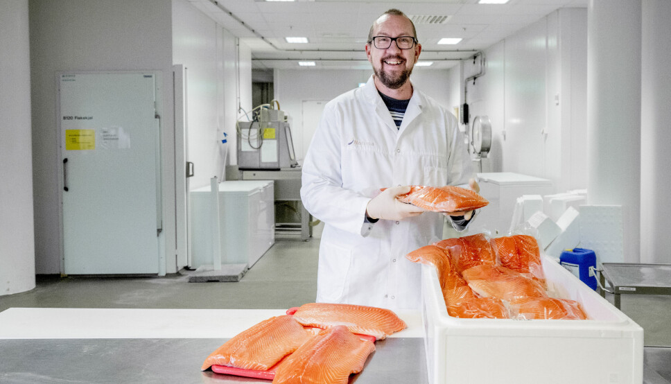 Bjørn Tore Rotabakk med superkjølt laks.