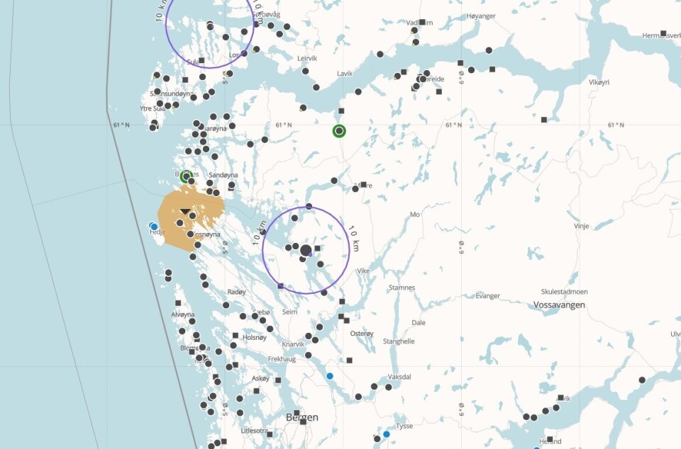 Lokaliteten i Masfjorden er en samdrift fra selskapene Firda Sjøfarmer AS, Engesund Fiskeoppdrett AS og Langøylaks AS