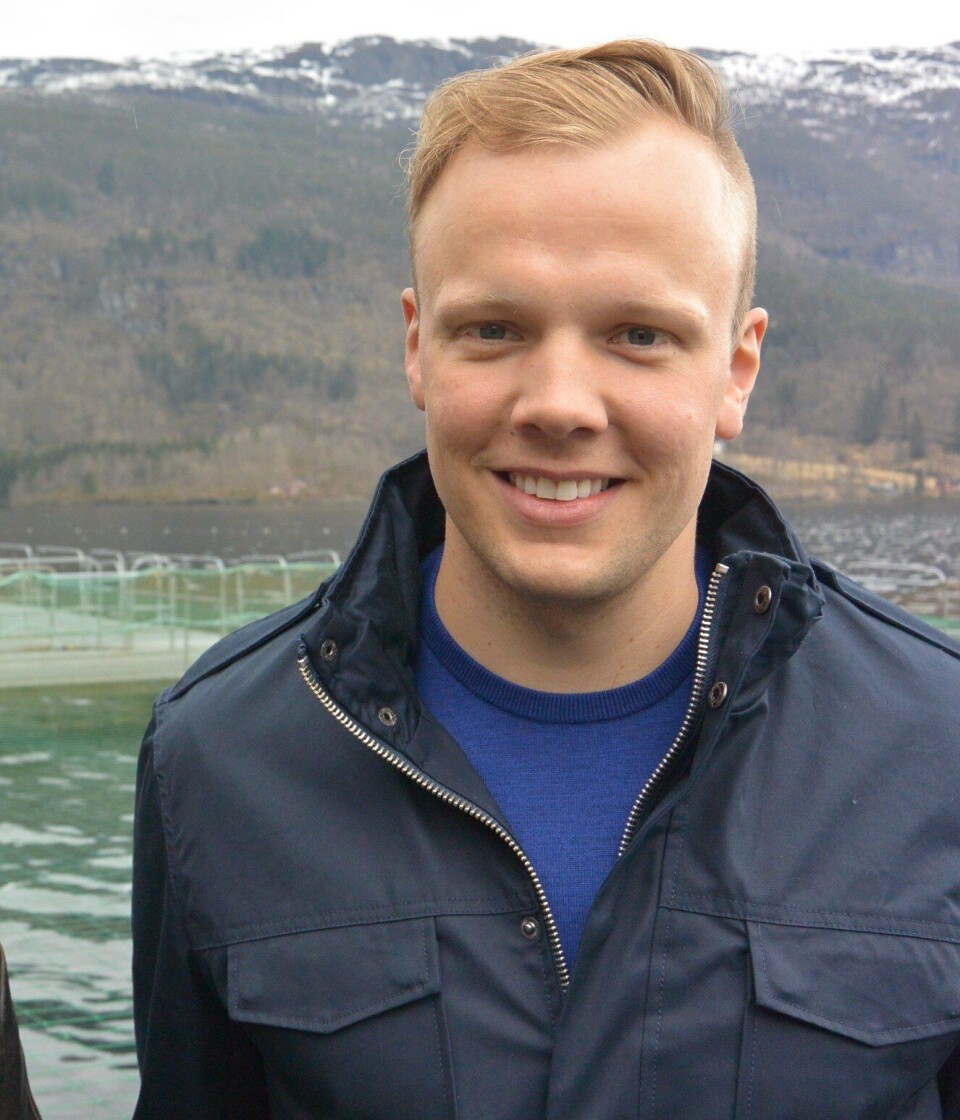 Sondre Eide er ikke redd for å være den første ute med å teste automatisk lusetelling i full skala. Foto: Eide Fjordbruk. Sondre Eide er ikke redd for å være den første ute med å teste automatisk lusetelling i full skala. Foto: Eide Fjordbruk.