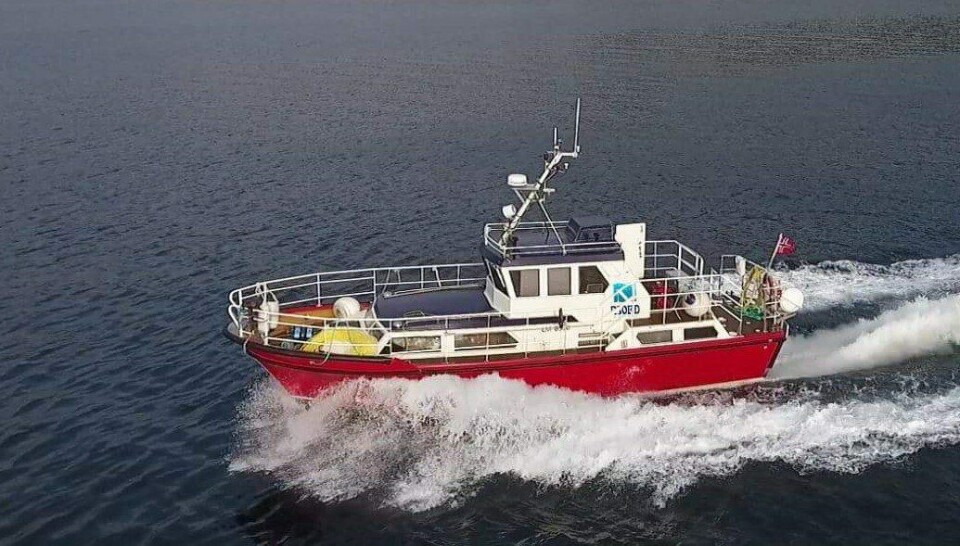 Arbeidsfartøy brukt i forbindelse med inspeksjoner. Foto: Njord Aqua.