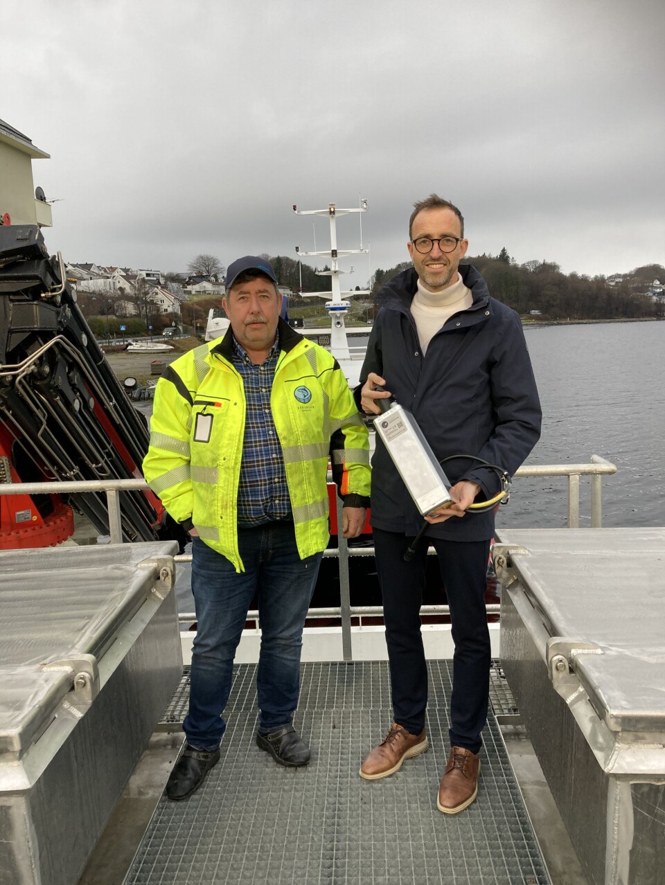 Oppdretter Åge Igeland og Torbjørn Johnsen, Ahlsell