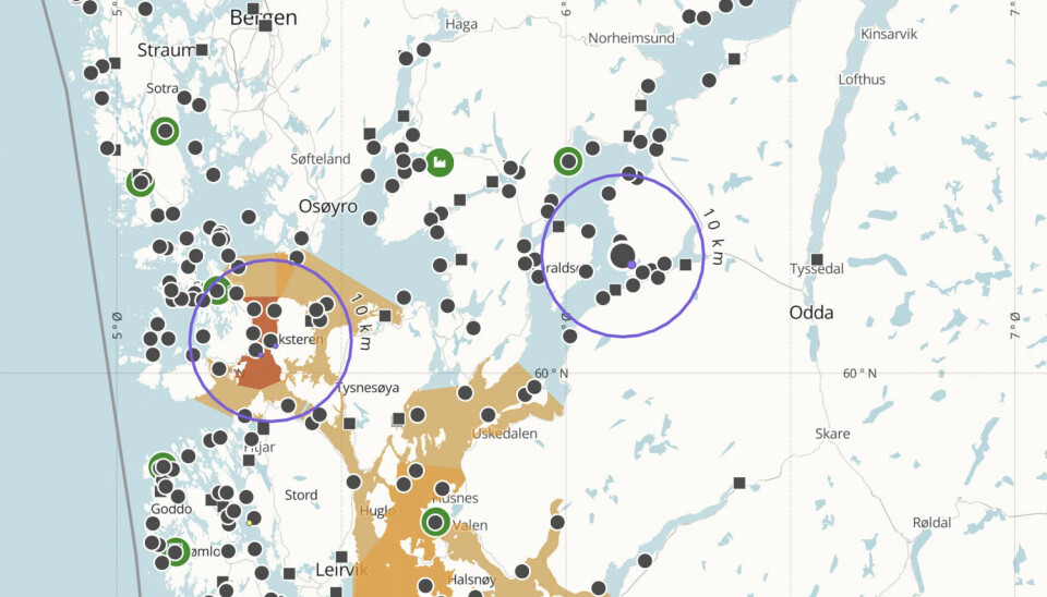 Lokalitet Nye Hessvik (innringet til høyre).