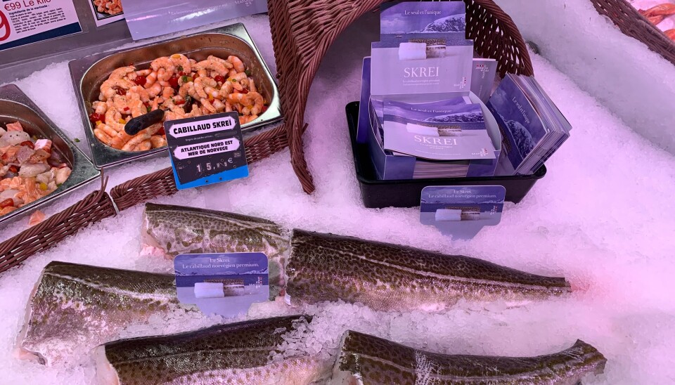 Valutaeffekt, verdivekst og volumnedgang for sjømateksporten i februar Valutaeffekt, verdivekst og volumnedgang for sjømateksporten i februar