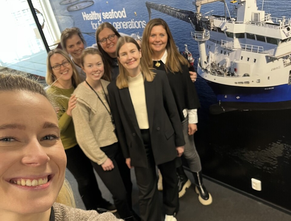 Kvinner i supply chain (fra venstre): Julie Vik, Olga Mesnajeva, May-Britt Hoff, Helene Osland, Aslaug
Eidsdottir, Åse Andreassen og Trine Ekeland.