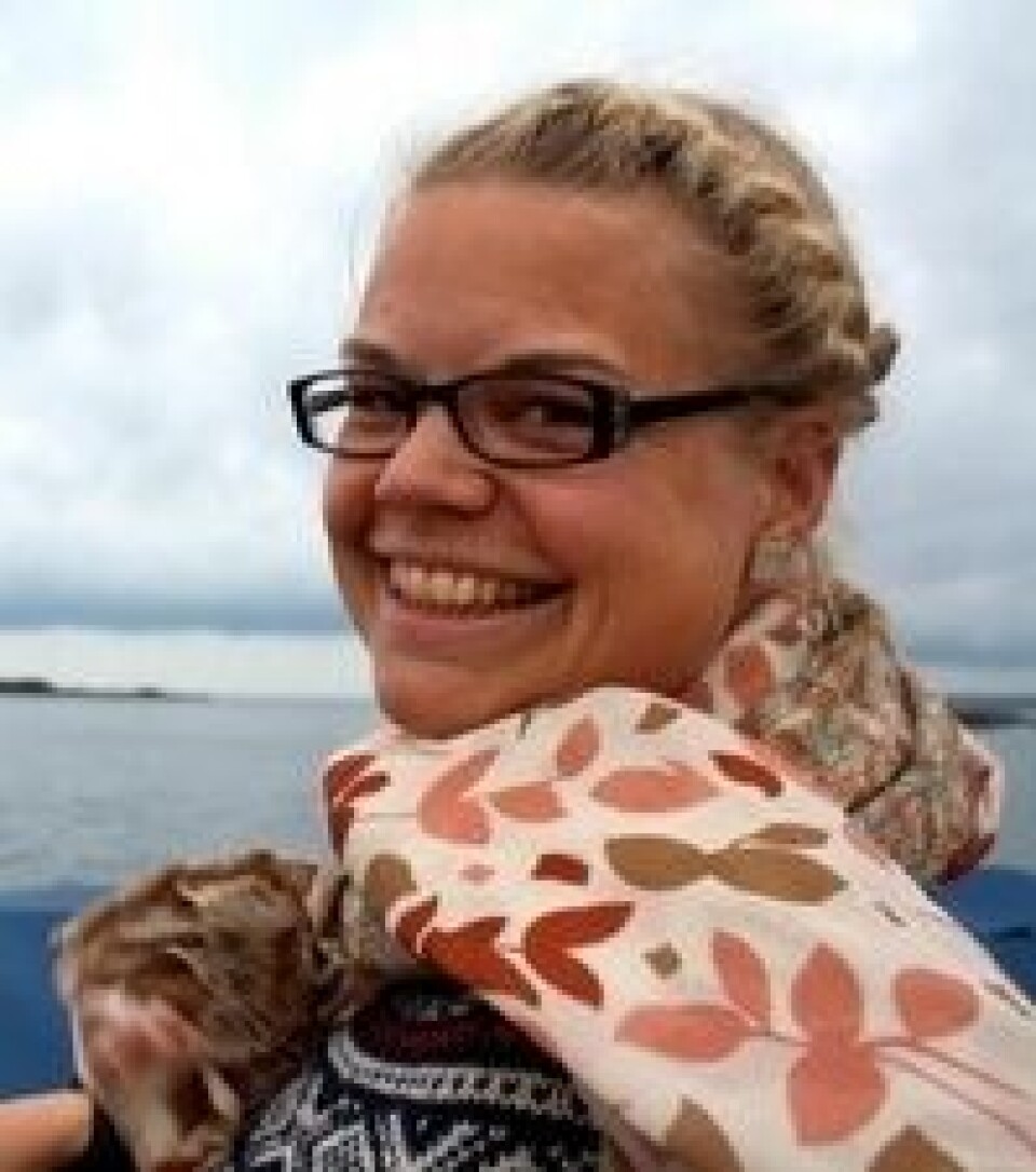 Kamilla Sande Hansen vil ha ungdommer til å velge utdanning innen havbruksnæringen. Foto: Privat