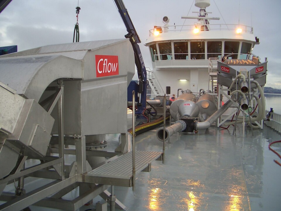 Cflow Fish Handling AS utstyr på båt. Foto: Cflow.