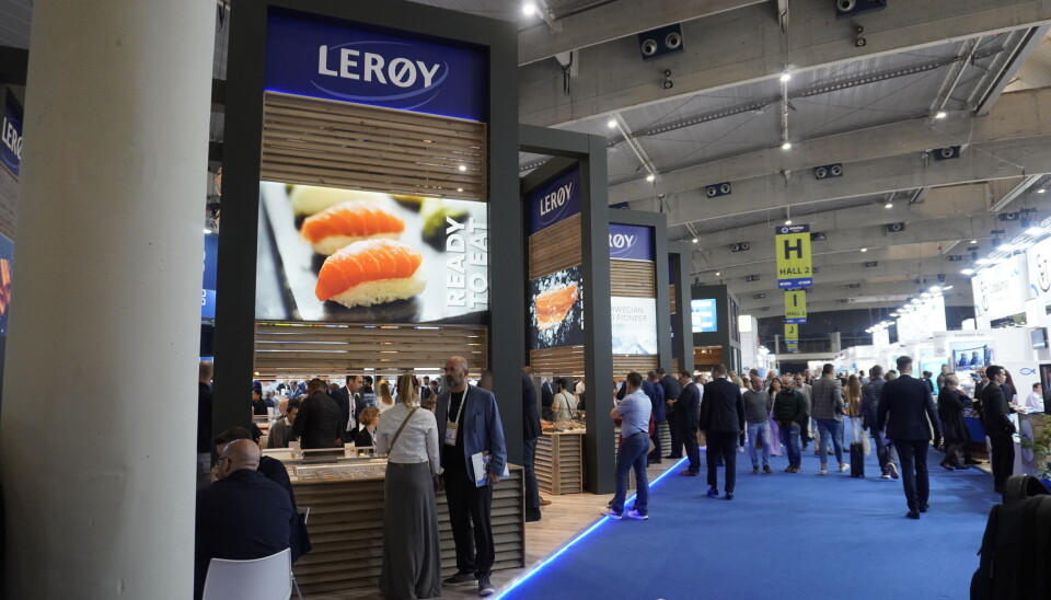 Illustrasjonsbilde: Lerøy på plass under Seafood Expo Global i Barcelona.