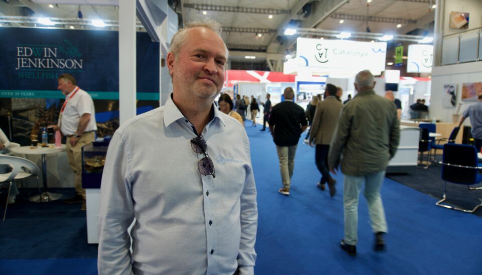 Glen Bradley er styreleder i Rostein. Her er han under Seafood Expo Global 2023.
