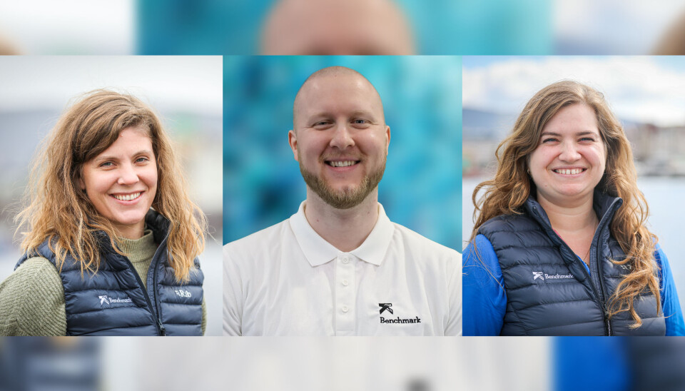 Nyansettelsene: Fra venstre: Lene Stokka - Fiskehelsespesialist, Catrine Smørås - Fiskehelsespesialist, Ruben Helmersen Johansen - salgs- og teknisk medarbeider Nyansettelsene: Fra venstre: Lene Stokka - Fiskehelsespesialist, Catrine Smørås - Fiskehelsespesialist, Ruben Helmersen Johansen - salgs- og teknisk medarbeider