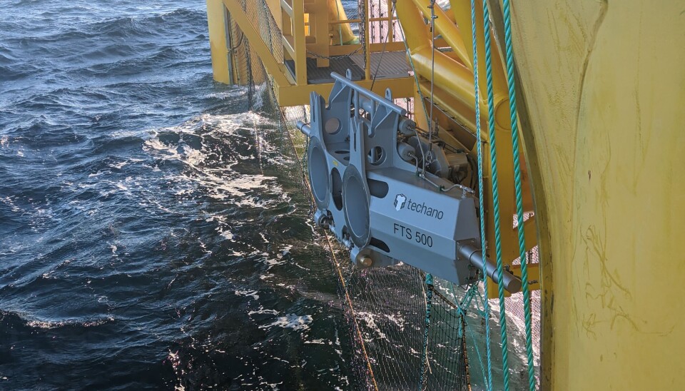 Bilde av fiskeoverføringssystemet laget av Techano Oceanlift.