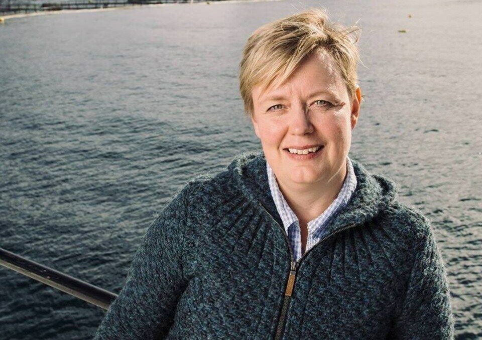 Eva Maria Kristoffersen har nå jobbet 40 år i havbruksnæringen og sier hun aldri drømte om å ende opp der. Foto: Marius Fiskum
