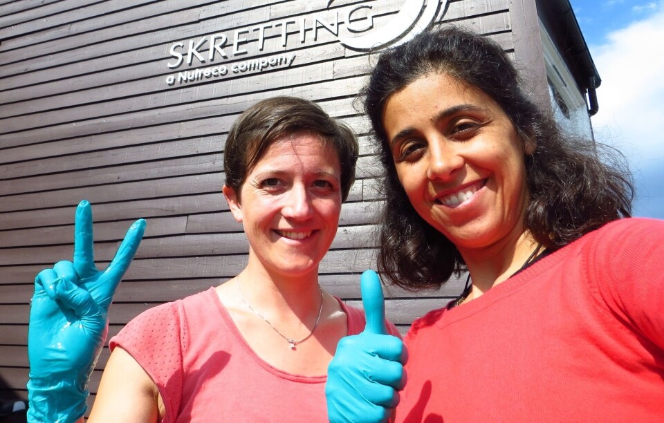 Fra venstre: Flavie Gohin (CEO) og Emek Seyrek (FoU manager). Foto: Fishency Innovation.