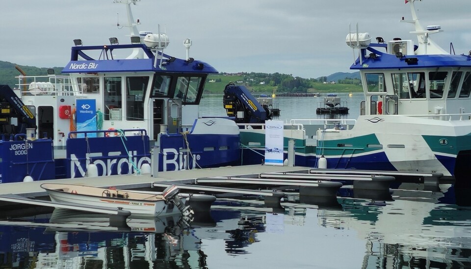 Arbeidsbåtene Jørgen og Edel ligger klar til dåp.