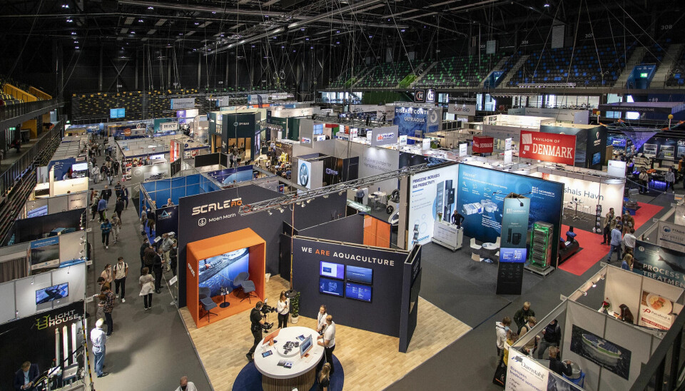 Innovasjonsprisen skal deles ut under Aqua Nor konferansen i august. Her ser man bilde fra Aqua Nor 2021.