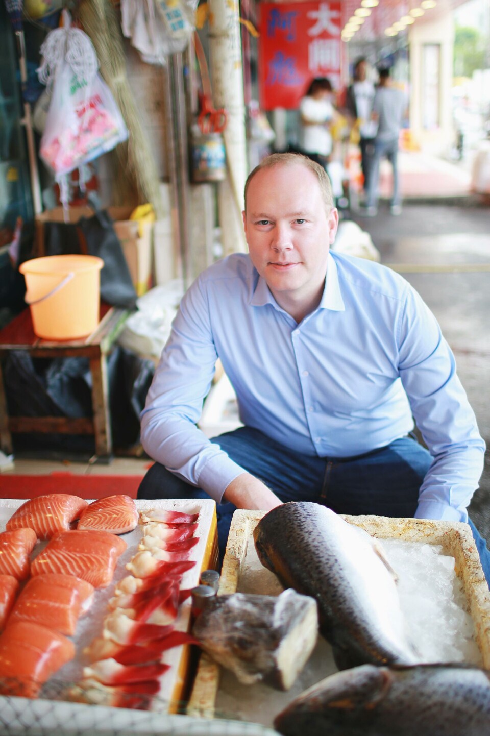 Sigmund Bjørgo, norges Sjømatråd sin fiskeriutsending i Kina. Foto: Norges Sjømatråd Sigmund Bjørgo, norges Sjømatråd sin fiskeriutsending i Kina. Foto: Norges Sjømatråd
