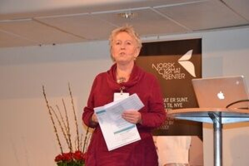 Daglig leder av Norsk Sjømatsenter Grethe Adoff har stor tro på at oppdrett av torsk kan øke betydelig de kommende årene, og påpeker at selv om det er få oppdrettere gjøres det en god jobb med avlsarbeidet. Foto: Kyst.no.
