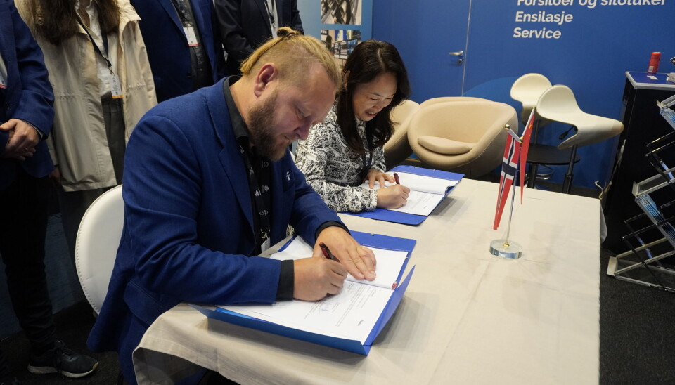 Her signeres kontrakten under Aqua Nor 2023. Her signeres kontrakten under Aqua Nor 2023.
