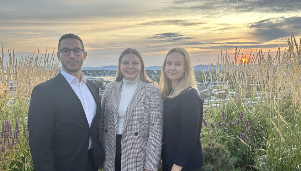 Nyvalgte styremedlemmer fra venstre: Daniel-André Hansen (nestleder), Hanna Bakke-Jensen (leder), Janicke Eckhoff (styremedlem)