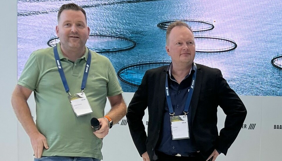 Administrerende direktør i First Seafood, Andreas Sundnes, sammen med Roy Olsen i samme selskap.