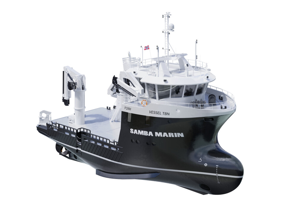 Illustrasjon av fartøyet Samba Marin har bestilt av Progreen. Illustrasjon av fartøyet Samba Marin har bestilt av Progreen.