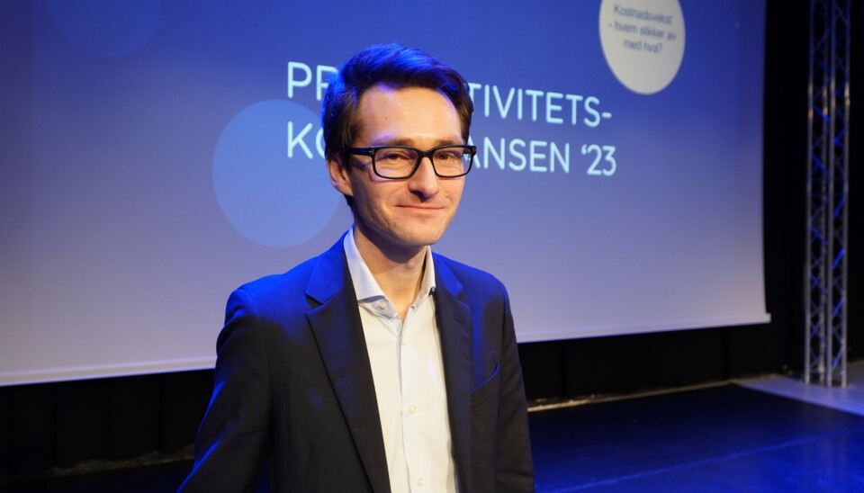 Kontali-analytiker Philip Scrase. Her under Produktivitetskonferansen i Kristiansund.